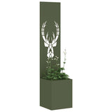 Garden Privacy Screen Animal Print Olive green 32 x 32 x 150 cm 876416