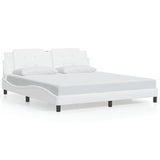 Bed Frame with LED without Mattress "Zadar" White 180x200 cm 3214125