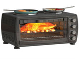 36L Small Oven with 2 Hot Plates, Countertop Toaster Oven, Grill, Roast, Bake, Boil, with Timer, T3398P344216