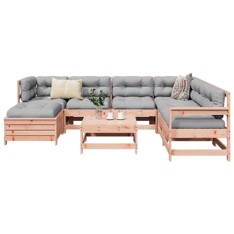 ZNTS 8 Piece Garden Sofa Set Solid Wood Douglas Fir 3250574