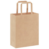 Paper Bags 250 pcs with Handles Brown 18x8x22 cm 4101810