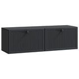 Wall-Mounted TV Cabinet Black 98 x 31 x 30 cm Engineered Wood 898046