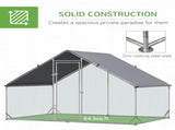 Chicken Run Galvanised Walk-in Chicken Coop Hen Poultry House Cage Rabbit Hutch Pet Playpen Garden T3398P350073