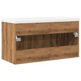 Bathroom Sink Cabinet with Built-in Basin Artisan Oak 3328586