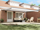 Retractable Awning White 450 x 350 cm Polyester and Aluminium 3331141