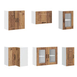 ZNTS 11 Piece Kitchen Cabinet Set Kalmar Old Wood Engineered Wood 3314889