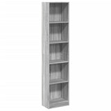 Bookcase Grey Sonoma 40x24x176 cm Engineered Wood 857797
