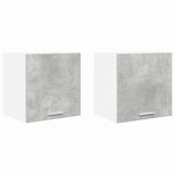 Hanging Cabinet 2 pcs Concrete Grey and White 40 x 31 x 40 cm 884137