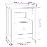Bedside Cabinets 2 pcs White 40x35x49 cm Solid Wood Pine 813712