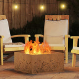 Fire Pit Brown 60 x 60 x 30 cm Weathering Steel 858927