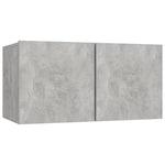 ZNTS 10 Piece TV Cabinet Set Concrete Grey Engineered Wood 3079157