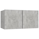 Hanging TV Cabinets 2 pcs Concrete Grey 60x30x30 cm 804521