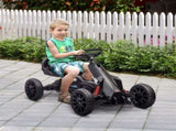 Kids Pedal Go Kart, with Adjustable Seat, EVA Wheels, Seat, Handbrake - Black T3398P348367