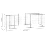 Outdoor Dog Kennel Galvanised Steel 12,1 m 3082309