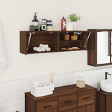 Bathroom Wall Cabinet Brown Oak 100x25x30 cm Engineered Wood 860100