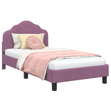 Children's Bed Frame with Headboard Purple 80 x 160 cm Velvet 42010940