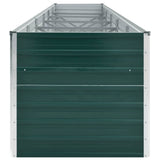 Garden Raised Bed Galvanised Steel 480x80x77 cm Green 47069