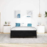 Box Spring Bed with Mattress Black 140 x 220 cm Fabric 3398793