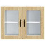 Kitchen Wall Cabinet with Glass Door Lucca Sonoma Oak Engineered Wood 853850