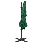 4-Tier Garden Parasol with Aluminium Pole Green 250x250 cm 313821