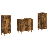 2 Piece Bathroom Cabinet Set ALKMAAR Smoked Oak Engineered Wood 3417995