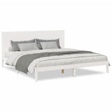 Extra Long Bed Frame without Mattress White 200x210 cm Solid Wood 3309306