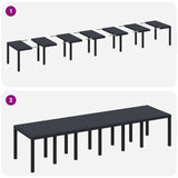 Garden Table Anthracite 350 x 100 x 74 cm Poly Rattan 3378524