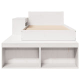 Bed Frame without Mattress White 90x200 cm Solid Wood Pine 3309747