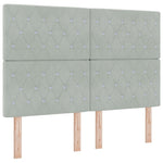 ZNTS Bed Frame Light Grey 160x200 cm Velvet 3344885