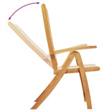 Folding Garden Chairs 4 pcs Solid Wood Acacia and Textilene 3279238