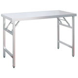 Kitchen Work Table with Overshelf 120x60x115 cm Stainless Steel 3155991
