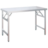 Kitchen Work Table with Overshelf 120x60x115 cm Stainless Steel 3155991