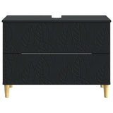 Bathroom Sink Cabinet DELFT Black 82 x 41x 59 cm 897016