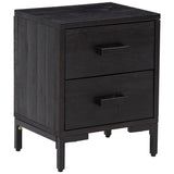 ZNTS Bedside Cabinet Black 36x30x45 cm Solid Pinewood 349912