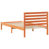 Bed Frame with Headboard Wax Brown 80 x 200 cm Solid Pine Wood 872262