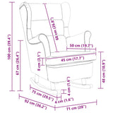 Rocking Chair with Cushion Light Grey 92 x 71 x 100 cm Plywood 42012850
