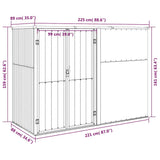 Tool Shed Grey Galvanised Steel Large Garden Tool Shed 316214
