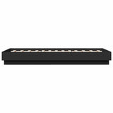 Bed Frame without Mattress Black 90x190 cm Single Engineered Wood 839631