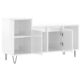 TV Cabinet High Gloss White 100x35x55 cm Engineered Wood 831318