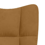 Relaxing Chair Brown Velvet 328125