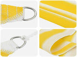 Sunshade Sail 4 x 5 m HDPE Rectangular Yellow and White 42032835