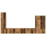 TV Wall Cabinet Set Wall-mounted 6 pcs Old Wood 3408959
