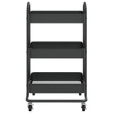3-Tier Trolley Black 43x34x79 cm Steel 335865