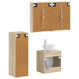 Bathroom Furniture Set 4 pcs Sonoma Oak 3407425