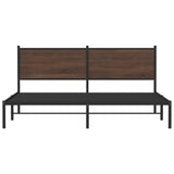 Metal Bed Frame without Mattress Brown Oak 180x200 cm Super King 4007769