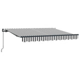 Retractable Awning Anthracite 350 x 200 cm Fabric 3329682