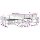 Outdoor Sofa Set 8 pcs Natural Solid Acacia Wood 3366737