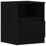 Bedside Cabinet 2 pcs Black Oak 40 x 40 x 50 cm Engineered Wood 862610