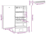 Smoker Oven 3 pcs 44.5 x 29 x 110 cm Galvanised steel Silver 3443022