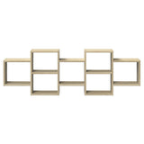 Wall Shelf Sonoma Oak 129x18x42 cm Engineered Wood 853220